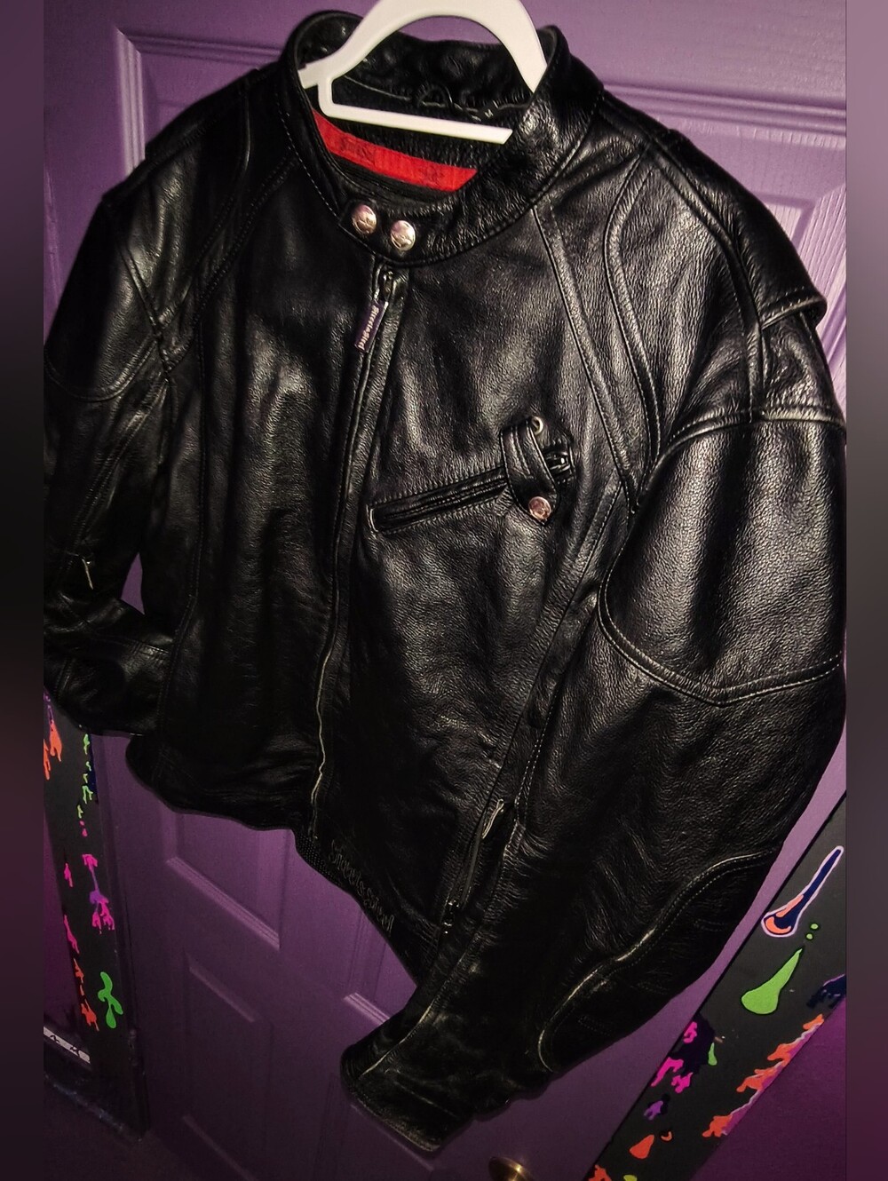 VINTAGE** (2010 Early Edition) "Street & Steel" genuine leather riding jacket .. - Picture 4 of 15